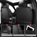 MIROZO Truck Seat Covers Full Set for Ram, Waterproof Ram 1500 Seat Cover Leather Seat Cover Compatible with 2009-2025 Ram 1500/2500/3500 Crew Quad Cab Pickup with Split Curved Bench 40/60,Black