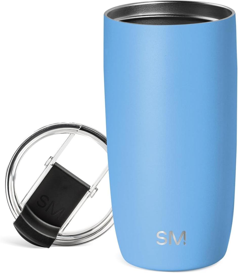 Simple Modern Voyager Tumbler with Flip Lid | Travel Coffee Mug | Insulated Stainless Steel Cold Brew Iced or Hot Coffee Cup | Gifts for Women Men Her Him | 16oz, Snow Day