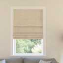 Sun Zero Seraphina Textured 100% Blackout Cordless Roman Shade, 31" W x 64" L, Taupe