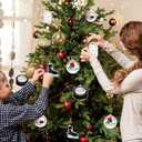 Hockey Ornaments 4.0 Inch Plastic Christmas Ornaments Christmas Tree Decorations with Hanging Loop for Christmas Tree Home Xmas Holiday Party Decor(10Pieces)