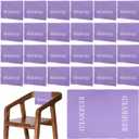 Breling 24 Pcs Reserved Chair Signs Wedding Reserved Seating Signs for Church Pews 11.8 x 17.7 Inch Cloth Placeholder with Printed Words for Ceremony Restaurants (Purple)