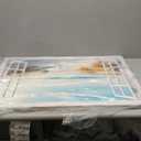 CHUSHU ART Beach Canvas Wall Decor Ocean Pictures Prints for Living Room White Window Style Path Painting Coastal Seascape Artwork Reeds Landscape for Bedroom Home Office Decorations(24"*36")