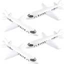 4 Pcs 40 Inch Blow Up Airplane Plane Toys White Large Inflatable Airplane Balloon for Aviation Themed Party Birthday Party Gifts Swimming Pool Decorations,2 color (white)