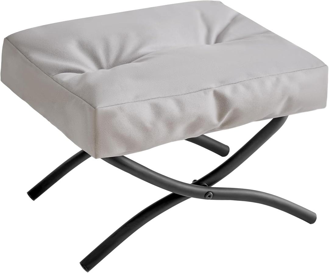 IBUYKE 11.8 H Folding Footrest Stool, Rectangle Small Foot Stool Accent Ottoman for Lazy Chair, Modern Portable Ottoman Foot Rest for Living Room Bedroom, Grey WBD020G IBUYKE 11.8 H Folding Footrest Stool, Rectangle Small Foot Stool Accent Ottoman for Lazy Chair, Modern Portable Ottoman Foot Rest for Living Room Bedroom, Grey WBD020G