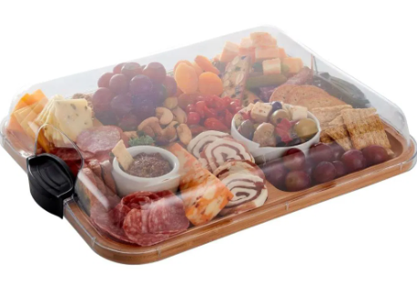 Build-A-Board 6-Compartment 11" x 14" Travel Charcuterie Board (Bamboo)