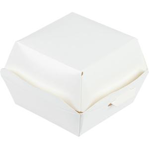 Restaurantware 2.5 x 2.5 x 2 Inch Mini Burger Boxes 100 Clamshell Food Containers - Hinged Lid Disposable White Paper Take Out Boxes For Appetizers Or Desserts Serve Sliders or Finger Foods