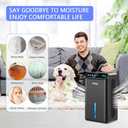 Dehumidifier for Basement (85 OZ, 800 sq ft) Quiet Dehumidifiers for Home, Auto Shut-Off, Sleep Mode, 3 Gear Timer(8H,16H,24H), Small Dehumidifier for Bedroom, Bathroom with Drain Hose
