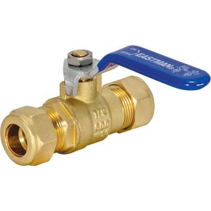Eastman 1/2 Inch Compression Heavy Duty Full Port Ball Valve, Brass Plumbing Fitting, 20096LF