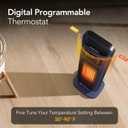 COMFORT ZONE 26" Digital Oscillating Tower Heater with Remote - Navy