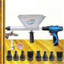 Large Size Auger Mortar Grout Gun Augers Caulking Gun With 9 Nozzles (Without Electric Drill)