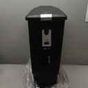 simplehuman 40 Liter / 10.6 Gallon Slim Kitchen Step Trash Can With Secure Slide Lock, Black Plastic