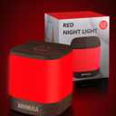 Red Light Night Light for Sleep, 670nm Wavelength Aid to Support Deep Relaxation: Naturally Aids Sleeps with 2 Colors, 3 Brightness & Touch Control for Adults, Kids Bedroom - USB Charging