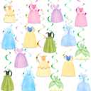 16 pcs Princess Hanging Swirl Party Decoration,Girls Party Decoration,Princess Party Swirls,Suitable for Baby Shower Party Decoration Supplies (Multicolor)