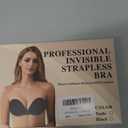 2 x Sticky Adhesive Bra for Women, Strapless Invisible Push Up Brassiere, Reusable Backless Bra for Dress
