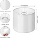 2PCS Table Lamp Shades, Drum Lamp Shades 8.66" Top X 8.66" Bottom X 7.87" High Lamps Shade Handcrafted Chandelier Shade for Table and Floor Lamps, Pendant Light, Easy Assembly