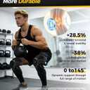 GUARVEX Knee Compression Sleeve - 7 UPGRADED FEATURES - Knee Brace for Men & Women, Knee Support for Running, Gym, Hiking, Sports, Black, Large