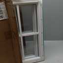 2 Pack Shed Window, 24" W x 27" H Flush Mount Window with Tempered Glass for Sheds, Chicken Coops, Garage and Playhouse (Brown)