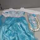 Girls Princess Elsa Dress Costume - Halloween Birthday Party Dress Up for Toddler Girl Kids 3t (Blue)
