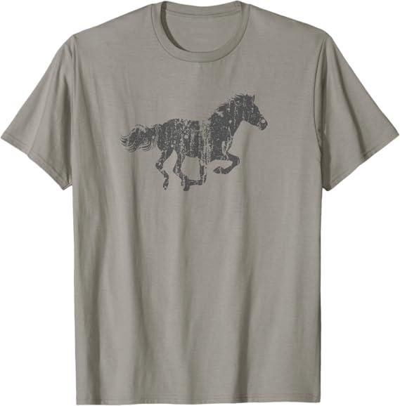 Horse Vintage Design - Horse Print T-Shirt Small