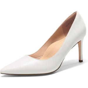 DREAM PAIRS Women's High Heels Pump Closed Pointed Toe Slip On Stiletto Dress Shoes Fashion Wedding Bridal Work Office Comfortable Pumps Shoes, 8.5