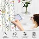 Shower Curtain for Bathroom, Cute Shower Curtain Sets with 12 Hooks, Waterproof Fabric Bath Curtain for Home, 72Wx72H Beautiful Flowers