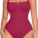 FeelinGirl Square Neck Bodysuit for Women Sleeveless Tummy Control Slimming Bodysuit Going Out Tank Tops (3X-Large)