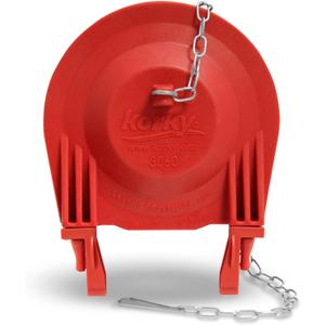 Korky 3060BP Universal Toilet Flapper Replaces Most Large 3Inch Flappers  Long Lasting Rubber  Easy to Install  Made in USA, Red