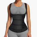 FeelinGirl Waist Trainer for Women Latex Waist Trainers Vest Plus Size Waist Cincher Corset 3 Belts Hooks Steel Bones, Size: M