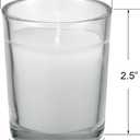 Flamecan 24 Pack Clear Glass Filled White Votive Candles. Unscented Votive Candles for Home Decor Spa Weddings Birthdays Holidays Party