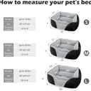 INVENHO Small Dog Bed Rectangle Washable Orthopedic Soft Calming Sleeping Durable Pet Cuddler with Anti-Slip Bottom