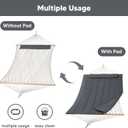 SUNCREAT Hammocks for Outside, Two Person Hammock for Patio, Garden, Porch, Outdoor, Dark Grey