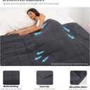 Weighted Blanket 12lbs Queen Size Dark Grey 60"x80" Weighted Blankets for Adults Heavy Blanket are Comfortable and Cozy