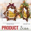 7 x Beer Christmas Ornament 2025 - Funny Beer Mug Drink Ornaments for Coworkers, Friends, Drinking Gifts for Beers Lover Men, Women, Beverage White Elephant Gift Ideas
