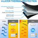 RELIANCER Magnetic Thermal Insulated Door Curtain,Waterproof Oxford Cloth Door Cover w/Clear Window,Fits 34"x78" Doors,Draft Blocker Doorway Blanket,Cotton Fiberfill Doors Curtain for Heat Insulation