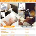 Professional Facial Steamer, Hot Mist Spray, Vaporizador Facial Steamer for Esthetician, Height Adjustable, SPA at Home, White