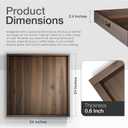 TIDITA 24 x 24 inch Acacia Wood Square Ottoman Tray Large Wooden Tray for Ottoman, Extra Large Ottoman Tray for Living Room, Coffee Table & Decorative Use (Walnut Color)