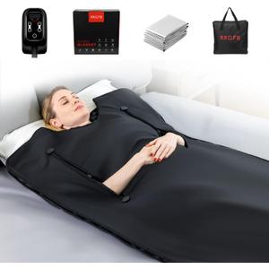 Infrared Sauna Blanket, Portable Sauna Blanket for Detoxification, Crystal Therapy Personal Sauna for Home Relaxation, 20-60 Mins Timer, 95-167 Temp Range, 5.74 ft x 2.53ft