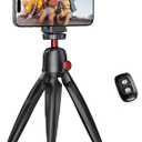 Fuloview Phone Tripod with Wireless Remote, Mini Stand Compatible with Cell Phones, Cameras