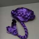 MAGQOO Purple Braid Wig Girls Super Long Purple Braids Wig Movie Halloween Cosplay Costume(Small Head)