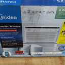 Midea 8,000 BTU Smart Inverter Air Conditioner Window Unit with Heat and Dehumidifier Cools up to 350 Sq. Ft., Energy Star Rated, Quiet Operation, Electronic Controls, Remote Control, White (Vent Broken Functions Properly)