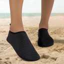 Water Shoes for Womens Mens Barefoot Aqua Yoga Socks for Pool Beach Surf Walking Water Park Boating Sports Water Shoes (5.5-6.5 Women/4.5-5.5 Men, Black)