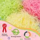 Zonon 9oz Easter Grass Basket Filler Raffia Paper Shreds Stuffers Craft Tissue Raffia Filler Grass for Gift Packaging Easter Egg Hunt Party Favors Decoration(Pink, Light Green, Yellow)