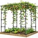 Grape Vine Trellis, Extra Large Garden Arch Trellis for Climbing Plants Outdoor-95.7（L）*61.6(W)*78.5(H) in, Heavy-Duty Metal Plant Support Trellis for Outdoor Yard Courtyard, Garden, Pavilions (25MM Pipe)