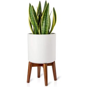 Mkono Plant Stand Mid-Century Modern Indoor (Plant and Pot NOT Included) Flower Holder Home Decor, Brown
