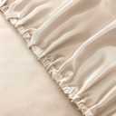 Vonty Satin Sheets Full Silky Soft Satin Bed Sheets Beige Sheet Set, 1 Deep Pocket Fitted Sheet + 1 Flat Sheet + 2 Pillowcases