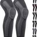 Full Leg Sleeves Long Compression Leg Sleeve Knee Sleeves Protect Leg, for Man Women Basketball, Arthritis Cycling Sport, M