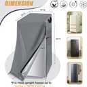 Refrigerator Cover, Waterproof & Dustproof Cover for Protecting Upright Freezers-Suitable for Cold Rooms,Grey (24"W x 26"D x 60"H)