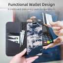 VISOUL Genuine Leather Case for iPhone 16 Pro Max Wallet Case with Card Holders, Magnetic Kickstand Flip Folio Cover Compatible with iPhone 16 Pro Max (6.9-inch)-Black