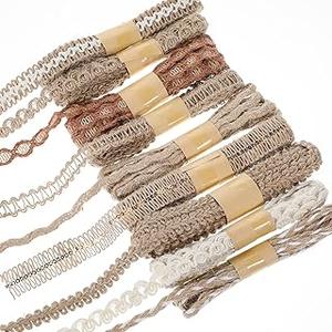 9 Rolls Jute Ribbons Lace Craft Ribbon, Vintage Burlap Ribbons, Natural Jute Rope for Crafts Wrapping Gifts Wedding Party Decoration