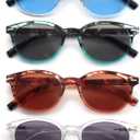 Blue Light Blocking Reading Glasses Women Round Readers Cute Cheaters for Small Head&Face Black/Clear/Tortoiseshell